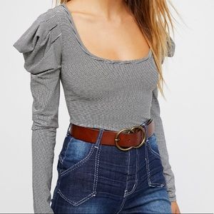 Free People structured shoulder top